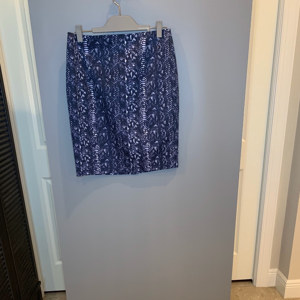 NWT Navy Snakeskin Skirt